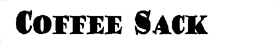 Coffee Sack sticker lettering
