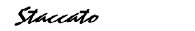 Staccato letter styles